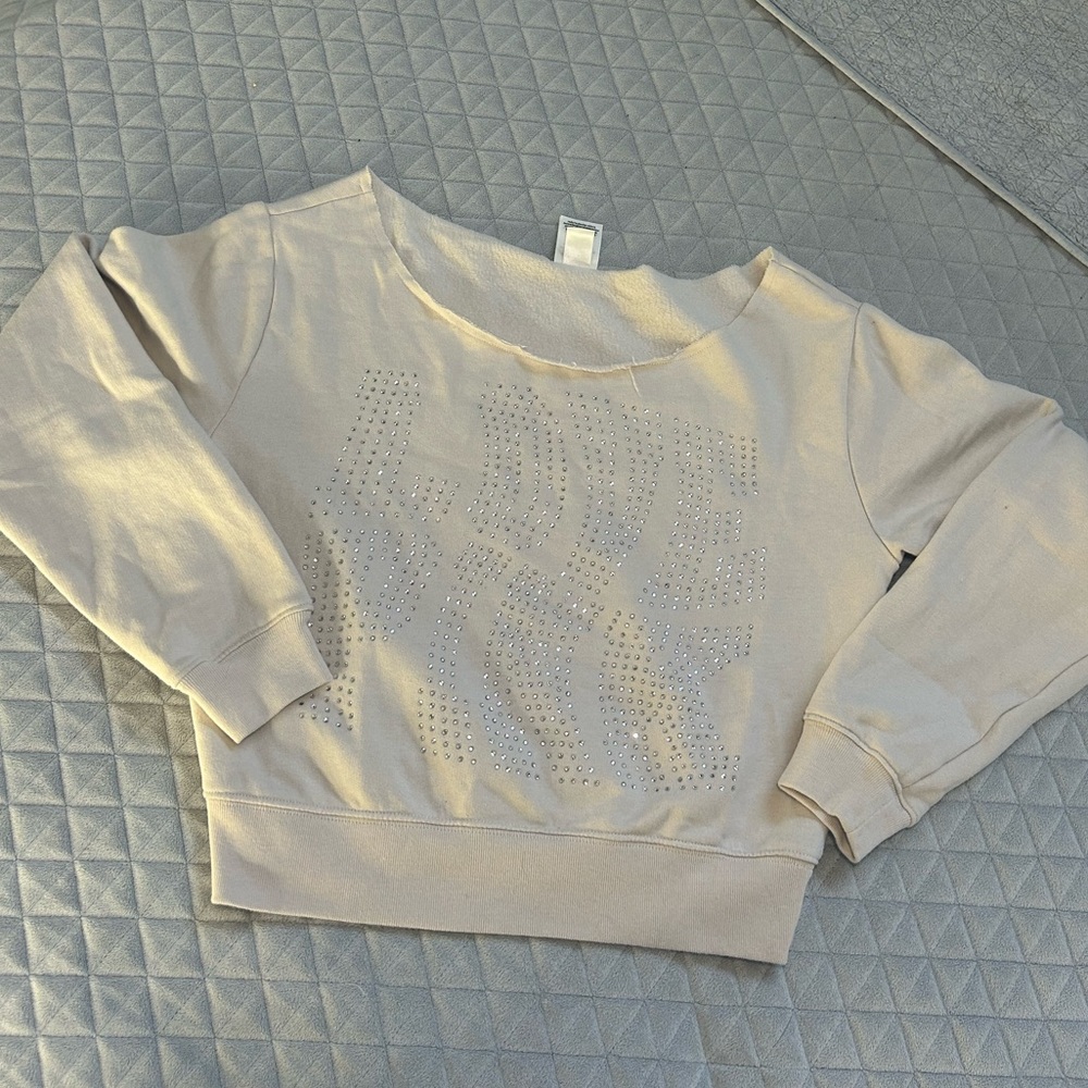 VS pink cream sequin pullover